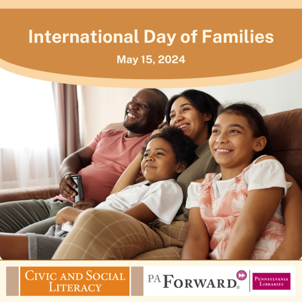 International day of families display of family sitting together smiling
