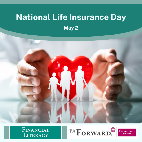 National Life Insurance Day May 2 hands with family and heart displayed