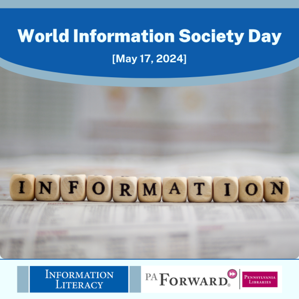 World Information Society Day May 17 display word information