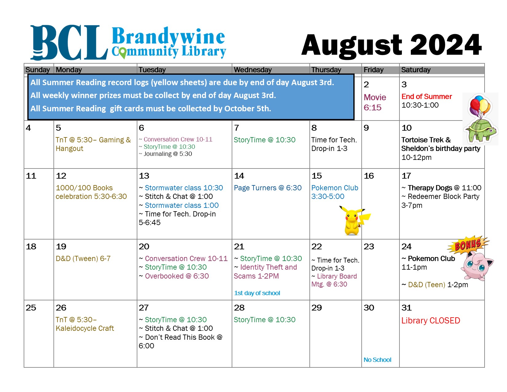 August events