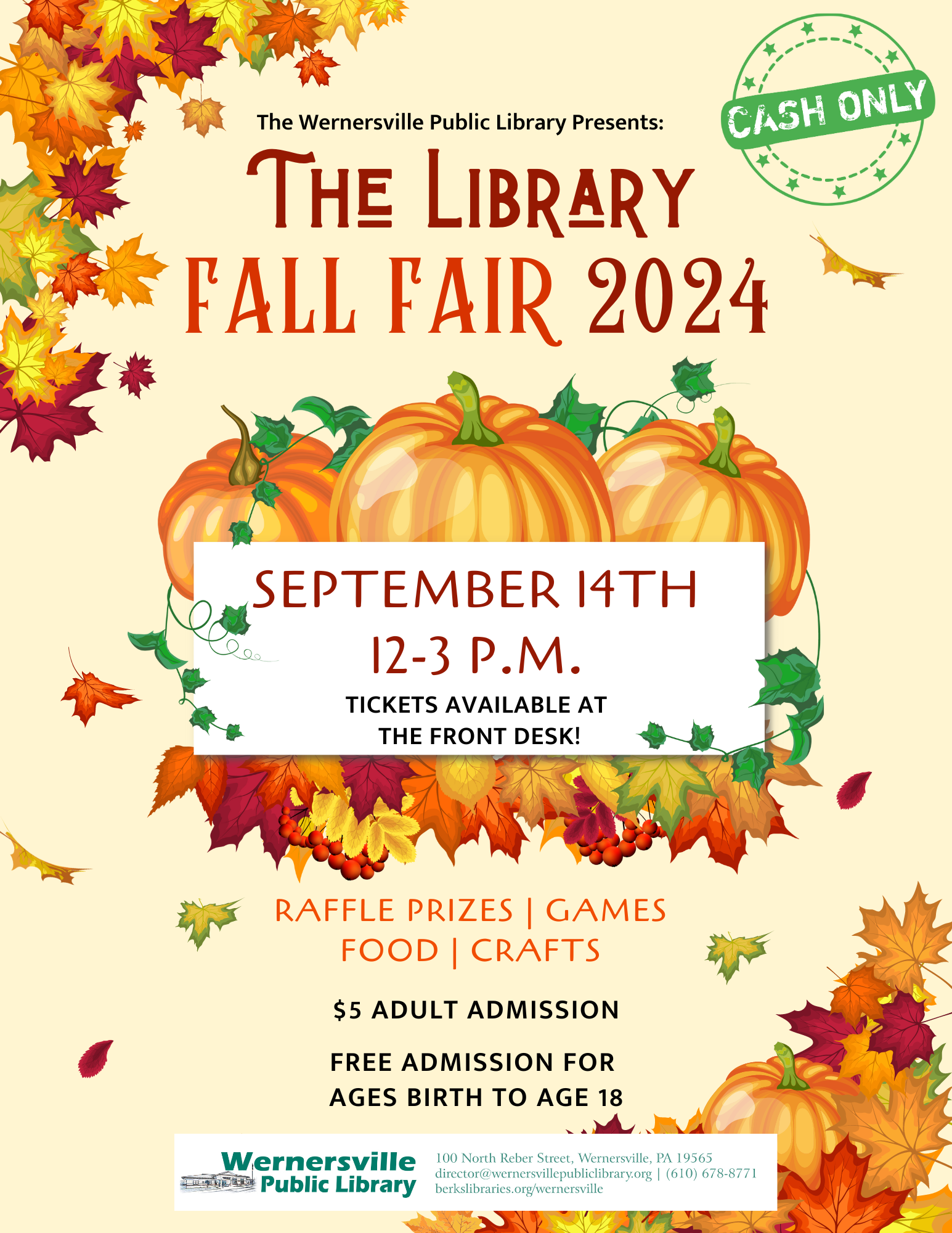 library fall fair flyer