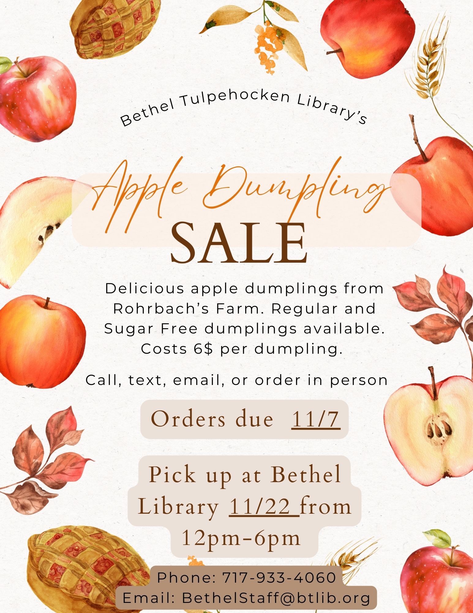 Apple Dumpling flyer