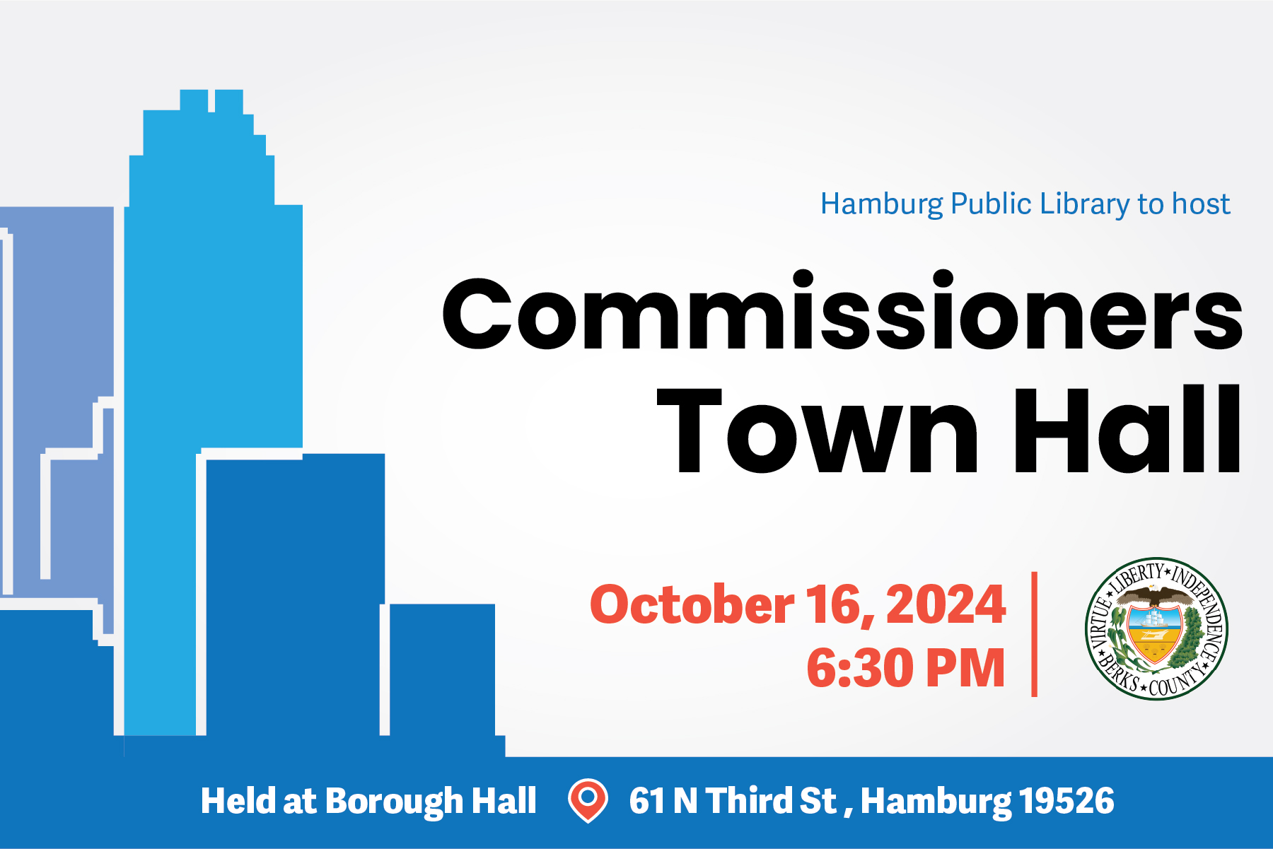 Town hall event held at Hamburg Borough Hall