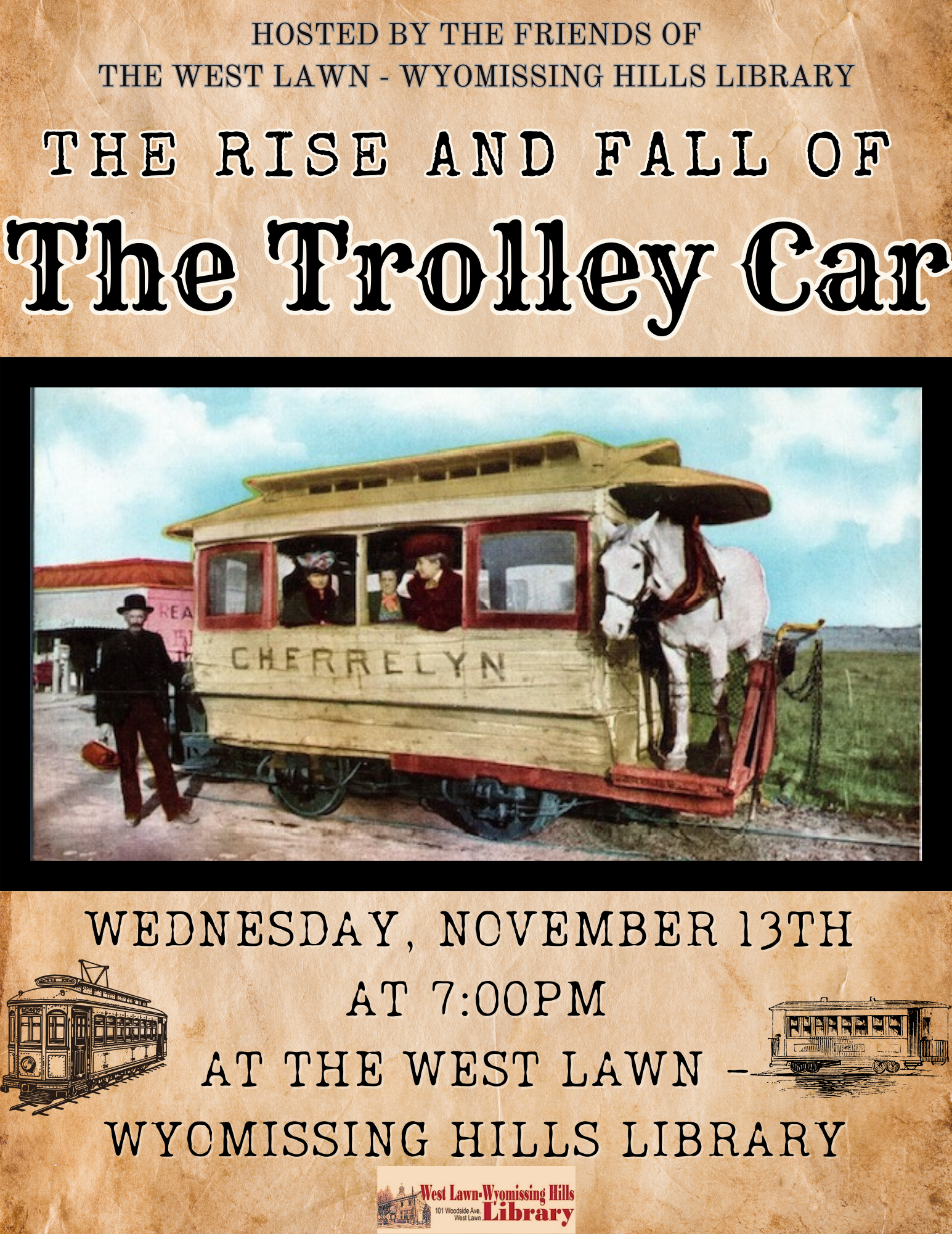 This illustrated program tells the story of the trolley car, from its beginnings as a horse-drawn wagon or stagecoach, to a modern, electric-powered trolley. You’ll see the many forms this evolving form of transportation took over the years, from the 1850’s to the 1950’s. Most of the cars shown are from the USA, but a few are from other countries.