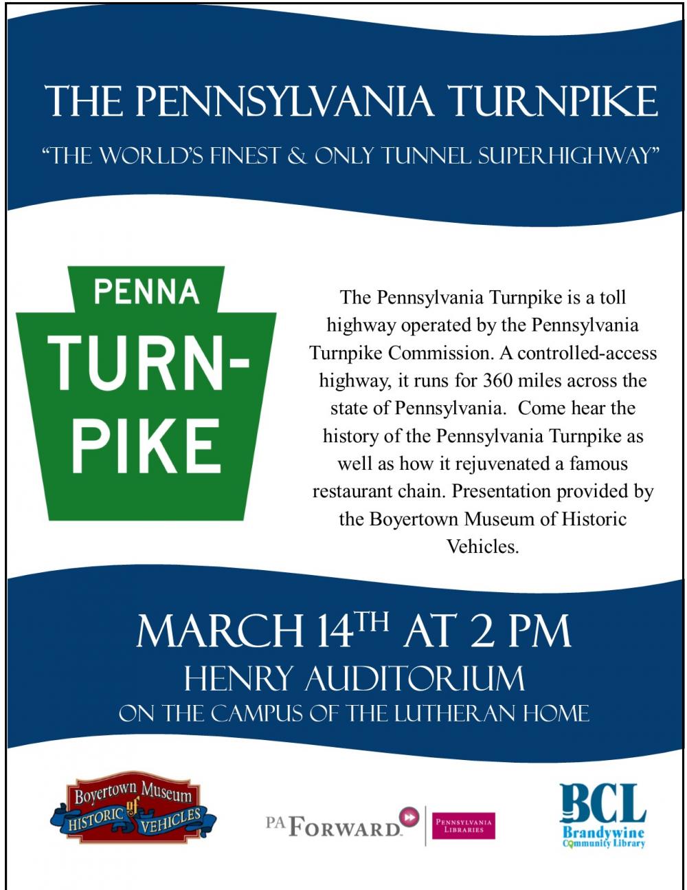 PA Turnpike event flyer