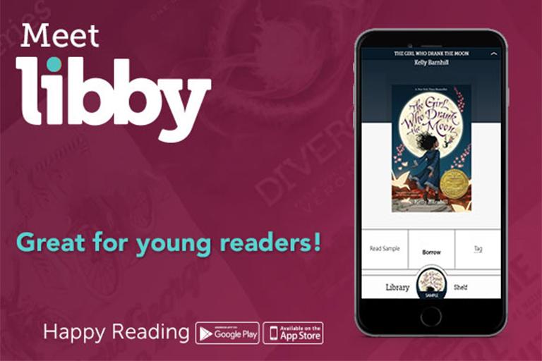 Libby: great for young readers! iPhone displaying young adult book cover