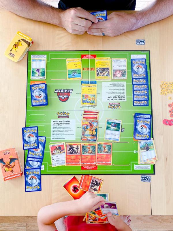 Pokemon cards displayed with Pikachu in the front