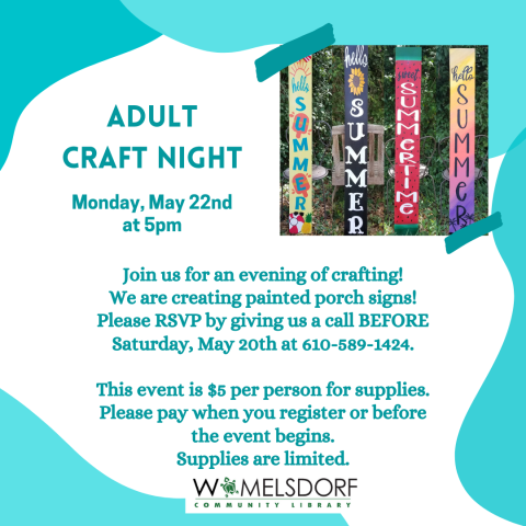 craft night flyer
