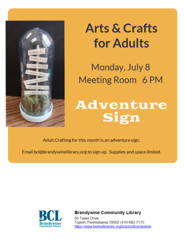 Arts & Crafts for Adults - July