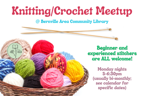 knitting/crochet meetup information
