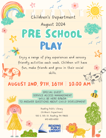Pre School Play on Fridays at 10:00