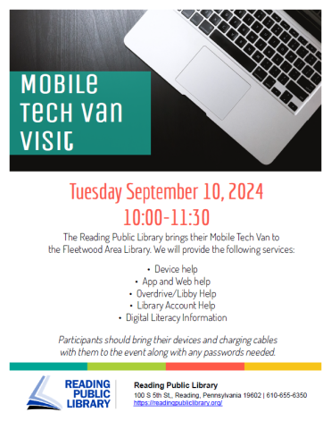 Mobile Tech Van Visit September 10th 2024