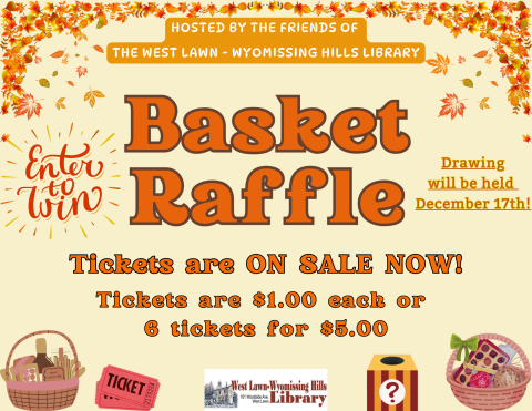 Tickets are ON SALE NOW!  Tickets are $1.00 each or 6 tickets for $5.00  Drawing will be held December 17th!