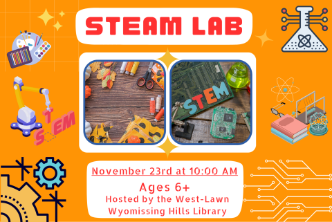 STEM games and activities will be out to be played with including our silhouette, 3D pens, 3D printer, coding mouse, snap circuits and more!  Ages 6+  Free!