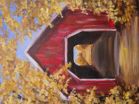 Covered Bridge in the autumn