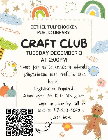 craft club flyer