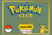 Trade cards, play the games, and hangout with fellow fans!  Pokémon materials will be available to borrow!  No selling of cards is allowed.  No registration required.  Questions: stlchild@berks.lib.pa.us