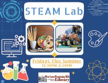 Fridays this summer from 12:30-2:30pm  STEM games and activities will be out to be played with including our silhouette, 3D pens, 3D printer, coding mouse, snap circuits and more!  Ages 6+  Free!