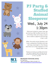 PJ Party & Stuffed Animal Sleepover