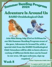 Summer reading week 8 Baird club visit