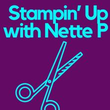 Scissors with "Stampin' Up With Nette p above it