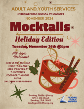 Mocktails-Holiday Edition flyer