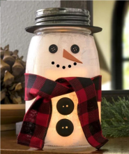 snowman craft jar